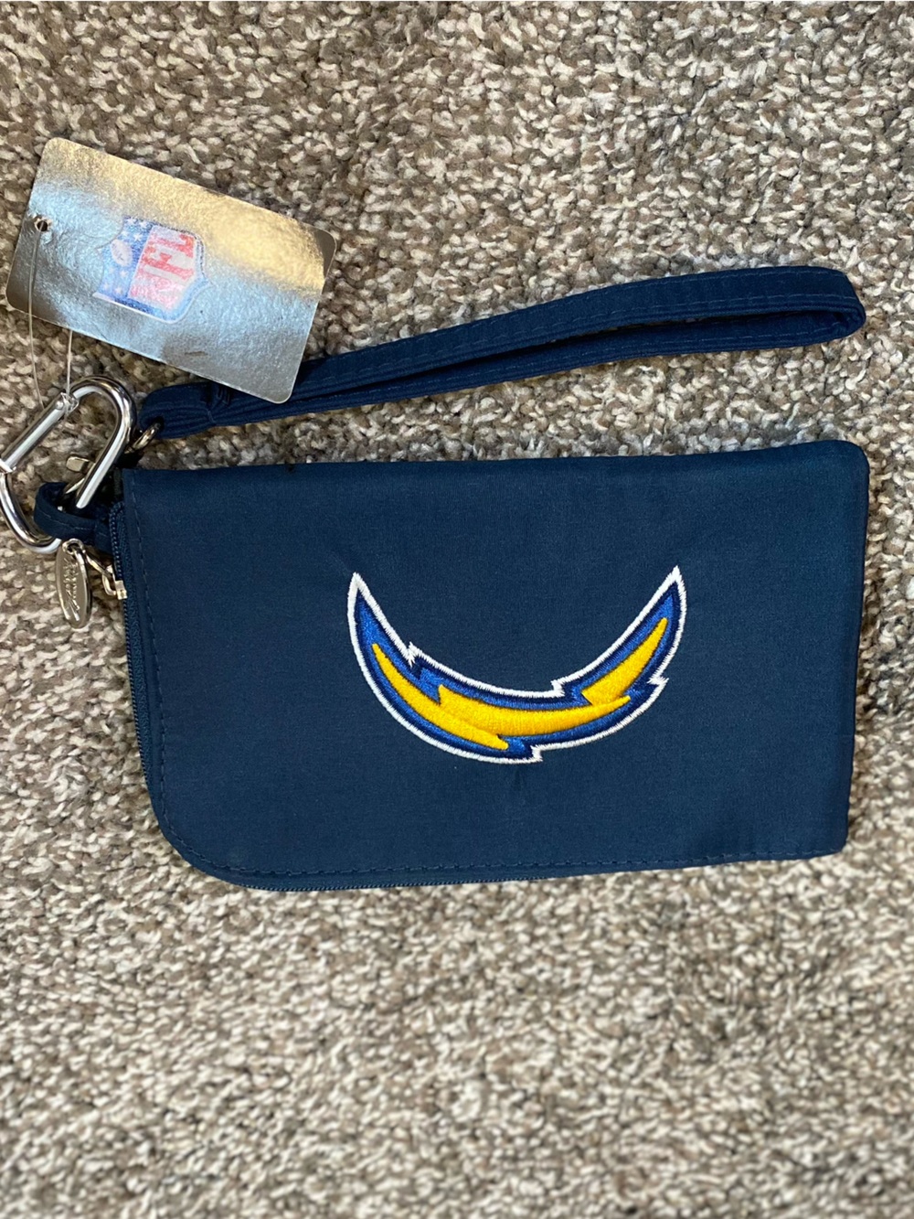 Little Earth Navy and Yellow NFL Wristlet